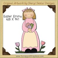 Easter Emma Single Clip Art Graphic Download
