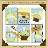 Hot Fudge Cupcake Cards Collection Printable Craft Download