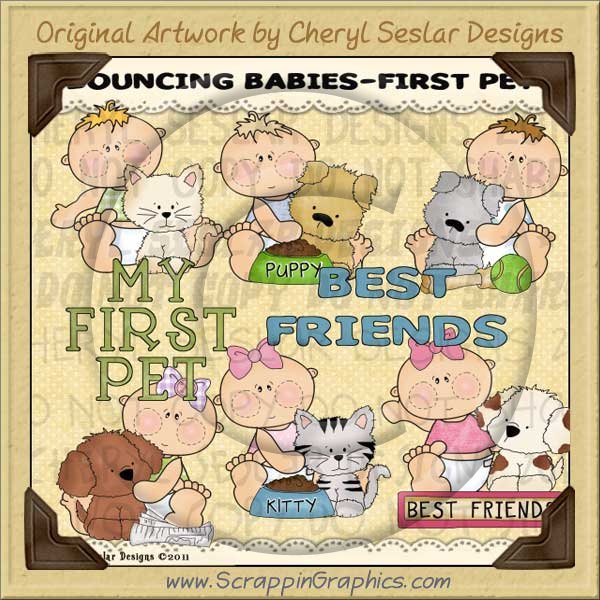 Bouncing Babies First Pet Limited Pro Clip Art Graphics - Click Image to Close