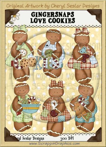 Ginger Snaps Loves Cookies Limited Pro Clip Art Graphics