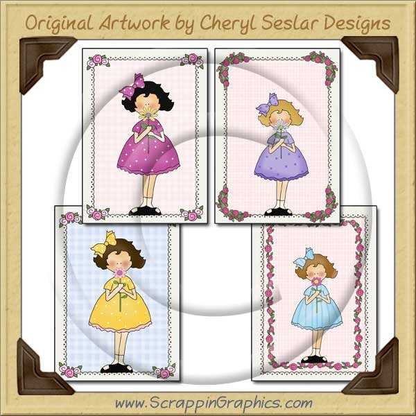 Flower For Mommy Sampler Card Printable Craft Download - Click Image to Close