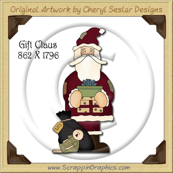 Gift Claus Single Graphics Clip Art Download - Click Image to Close