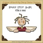 Simple Little Angel Single Graphics Clip Art Download