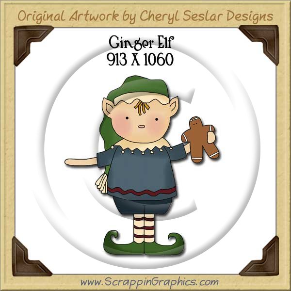 Ginger Elf Single Graphics Clip Art Download - Click Image to Close