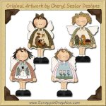 Seasonal Angels Collection Graphics Clip Art Download