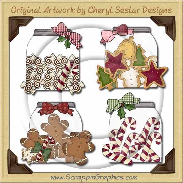 Christmas Jars Graphics Clip Art Download - Click Image to Close