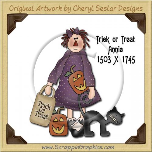 Trick Or Treat Annie Single Graphics Clip Art Download