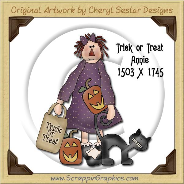 Trick Or Treat Annie Single Graphics Clip Art Download - Click Image to Close