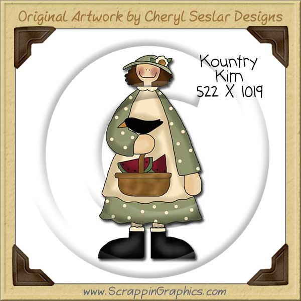 Kountry Kim Single Clip Art Graphic Download - Click Image to Close