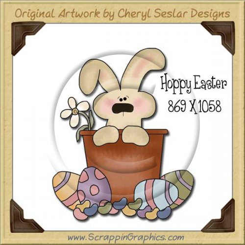 Hoppy Easter Single Graphics Clip Art Download