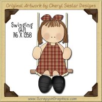 Swinging Girl Single Graphics Clip Art Download