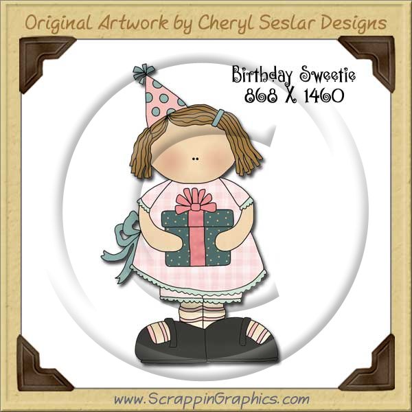 Birthday Sweetie Single Graphics Clip Art Download - Click Image to Close