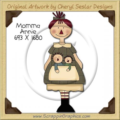 Momma Annie Single Clip Art Graphic Download