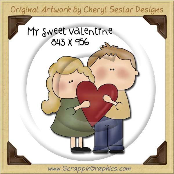 My Sweet Valentine Single Graphics Clip Art Download - Click Image to Close