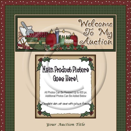 Christmas Cheer Candle Auction Template