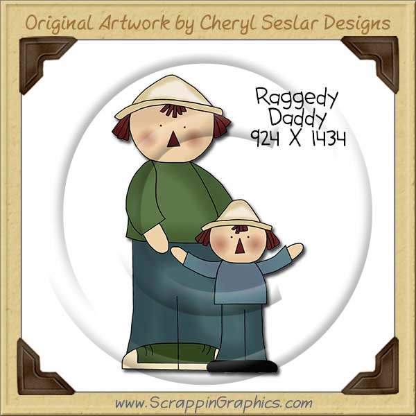 Raggedy Daddy Single Clip Art Graphic Download - Click Image to Close