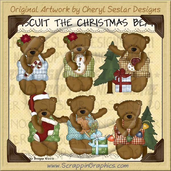 Biscuit The Christmas Bear Limited Pro Clip Art Graphics - Click Image to Close