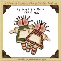 Grubby Little Dolls Single Graphics Clip Art Download