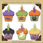 Halloween Cupcakes Limited Pro Graphics Clip Art Download