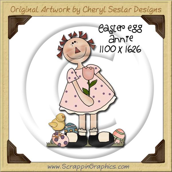 Easter Egg Annie Single Graphics Clip Art Download - Click Image to Close