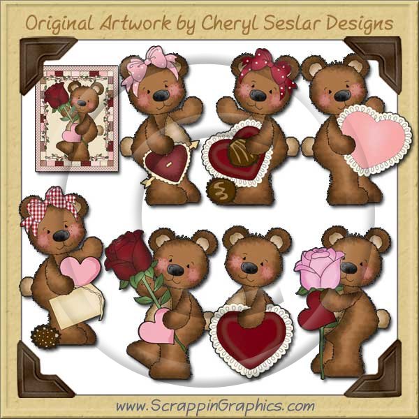 Raggedy Bears Valentines Graphics Clip Art Download - Click Image to Close