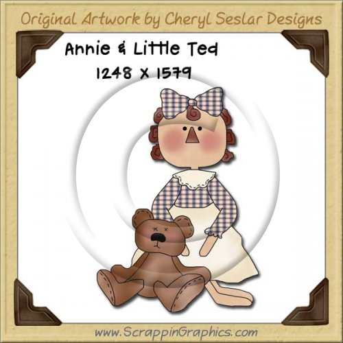 Annie & Little Ted Single Graphics Clip Art Download