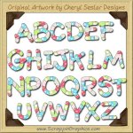 Hey Cupcake Alphabet EXCLUSIVE Collection Graphics Clip Art Down