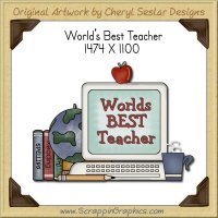 World's Best Teacher Single Graphics Clip Art Download