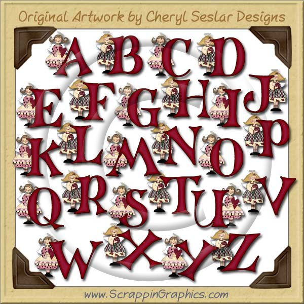 Valentine Angel Alphabet & Numbers Clip Art Download - Click Image to Close