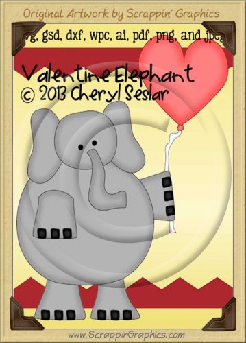 Valentine Elephant Cutter Cutting Files Collection