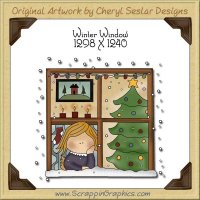 Winter Window Single Graphics Clip Art Download