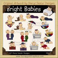 Bright Babies Clip Art Graphics Collection
