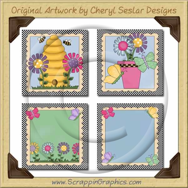 Butterflies & Blooms Blocks Graphics Clip Art Download - Click Image to Close