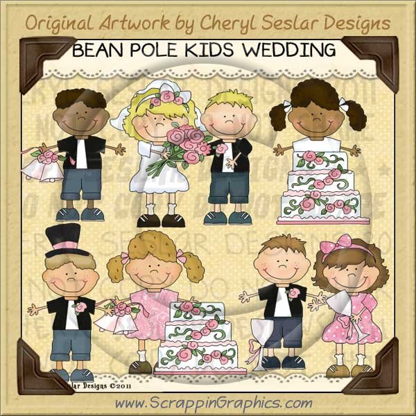 Bean Pole Kids Wedding Limited Pro Clip Art Graphics - Click Image to Close