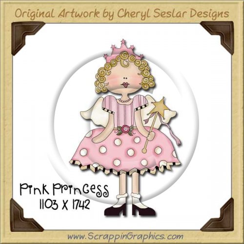 Pink Princess Single Graphics Clip Art Download