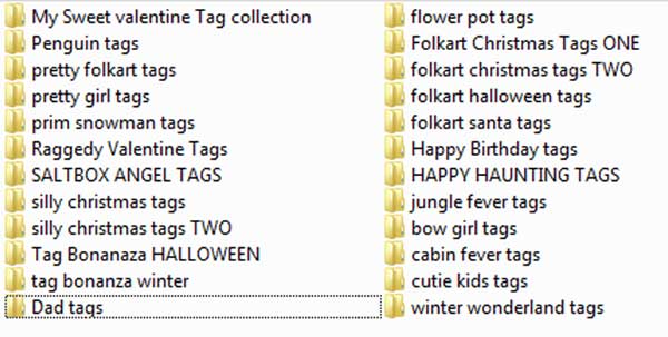 Giant Tag Collection