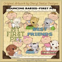 Bouncing Babies First Pet Limited Pro Clip Art Graphics