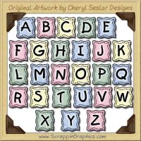 Sew Baby Alphabet Collection Graphics Clip Art Download