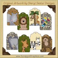 Jungle Fever Tags Collection Graphics Clip Art Download