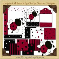 Sweet Ladybug Clipart & Craft Set Collection Graphics Clip A