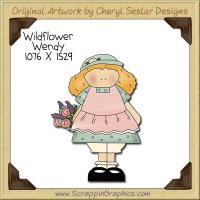 Wildflower Wendy Single Clip Art Graphic Download