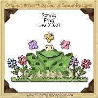 Spring Frog Single Clip Art Graphic Download
