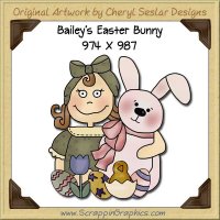 Bailey's Easter Bunny Single Graphics Clip Art Download
