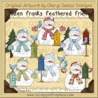 Frozen Frank Feathered Friends Limited Pro Clip Art Graphics
