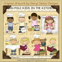 Bean Pole Kids In The Kitchen Limited Pro Clip Art Graphics