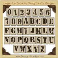 Stencil Alphabet Collection Graphics Clip Art Download