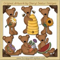 Prim Country Bears Limited Pro Graphics Clip Art Download