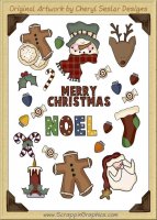 Reseller -Merry Christmas Sticker Page Clip Art Graphics
