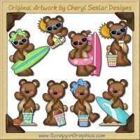 Raggedy Bears Fun In the Sun Graphics Clip Art Download