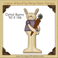 Carrot Bunny Single Clip Art Graphic Download